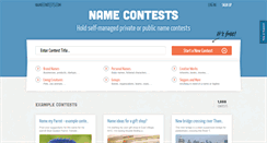 Desktop Screenshot of namecontests.com