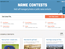 Tablet Screenshot of namecontests.com